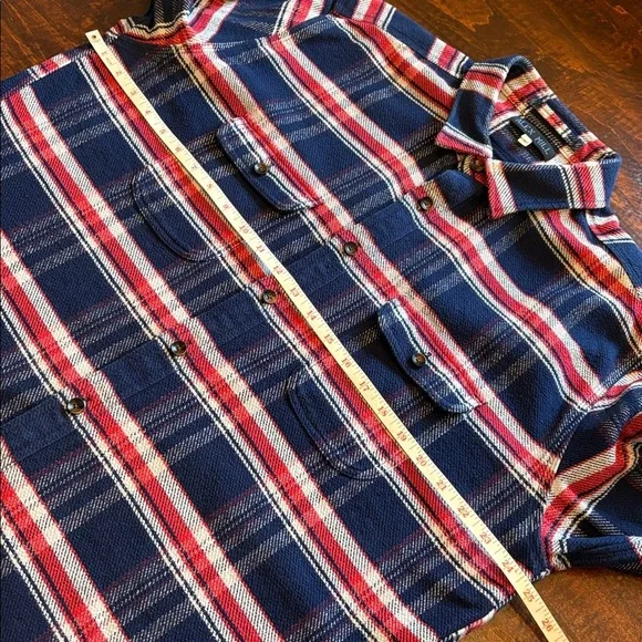 Alex Mill Plaid Flannel Button Down Shirt Blue White Red Size XL - Picture 11 of 13